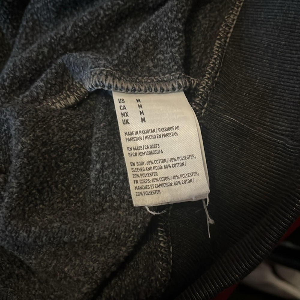 MM192 American eagle outfitters two tone screen printed hoodie - Picture 10 of 10